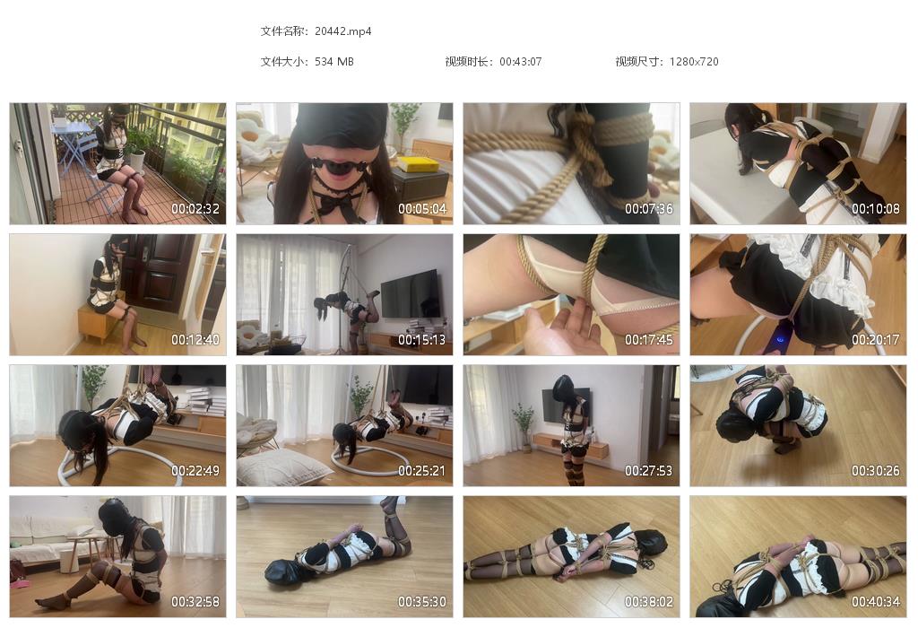 【FXX】凡小晓CQJH困兽养成全程高能TJ女仆紧缚直臂口水释放-BD绳艺资源