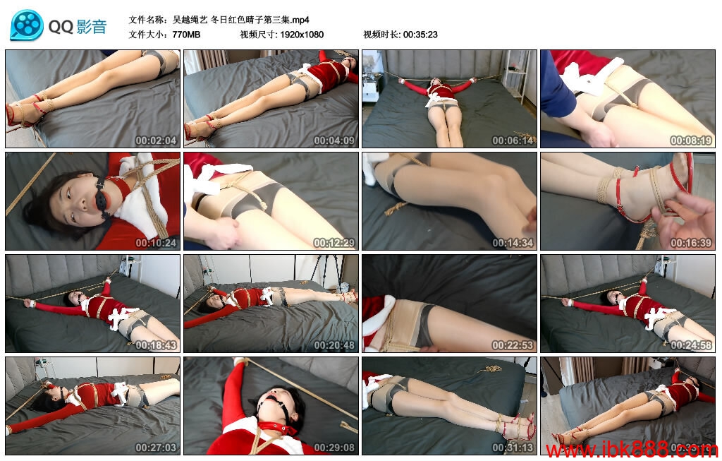 【吴越绳艺】冬日红色晴子第三集-BD绳艺资源