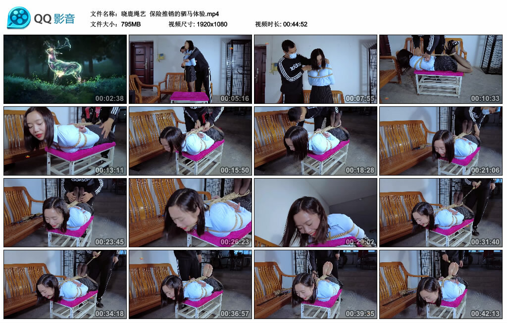 【晓鹿绳艺】保险推销的驷马体验-BD绳艺资源