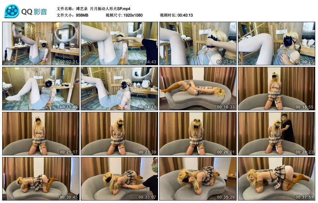 【缚艺录】月月振动人形犬SP-BD绳艺资源