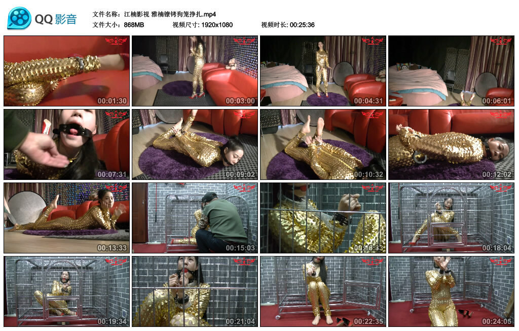 【江楠影视】雅楠镣铐狗笼挣扎-BD绳艺资源