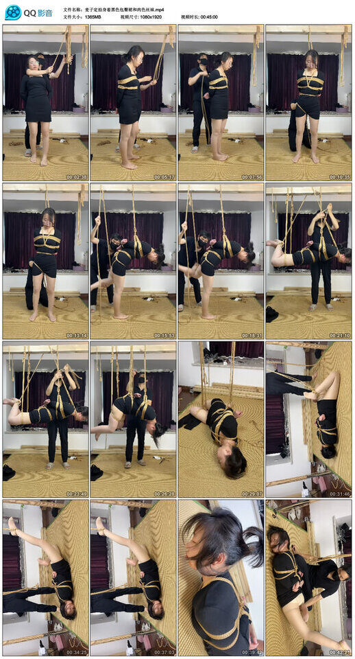 麦子定拍身着黑色包臀裙和肉色丝袜-BD绳艺资源