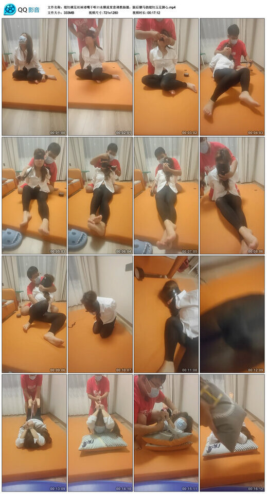 媳妇裸足丝袜堵嘴干呕口水横流窒息调教抽搐，脑后驷马挠媳妇玉足脚心-BD绳艺资源