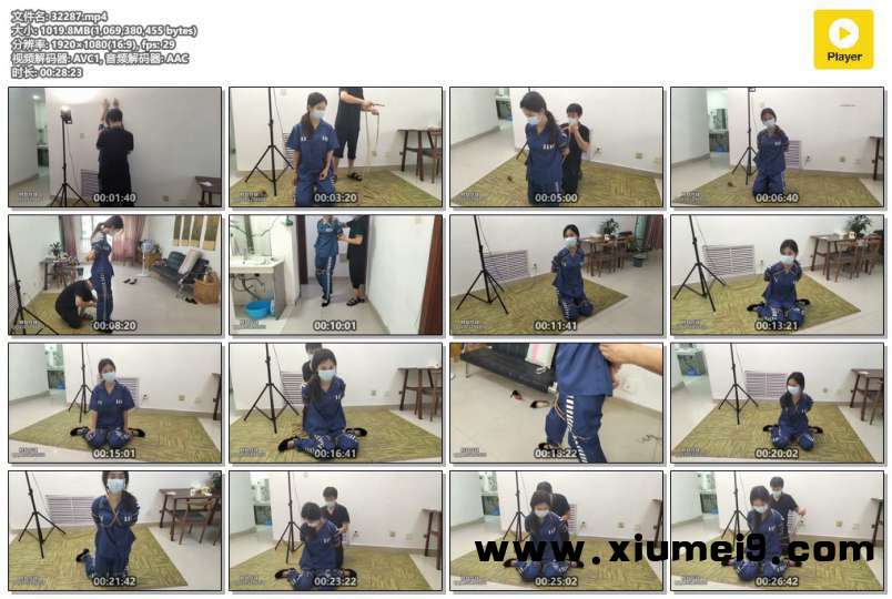 精致女犯最后的体验新模初次体验捆绑囚服脚镣手铐押解-BD绳艺资源