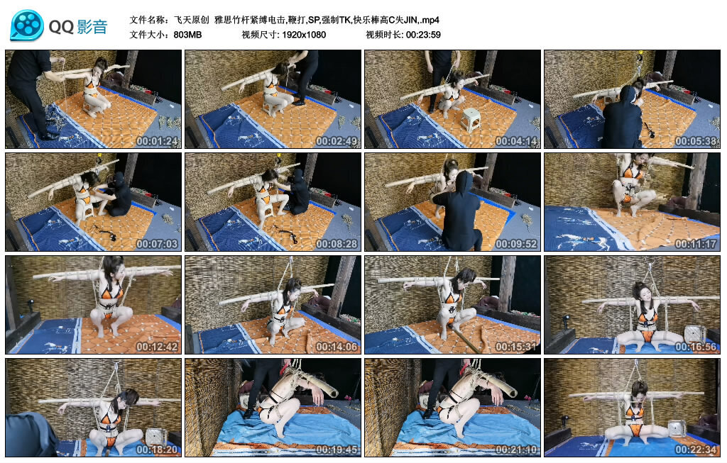 【飞天原创】雅思竹杆紧缚电击,鞭打,SP,强制TK,快乐棒高C失JIN-BD绳艺资源