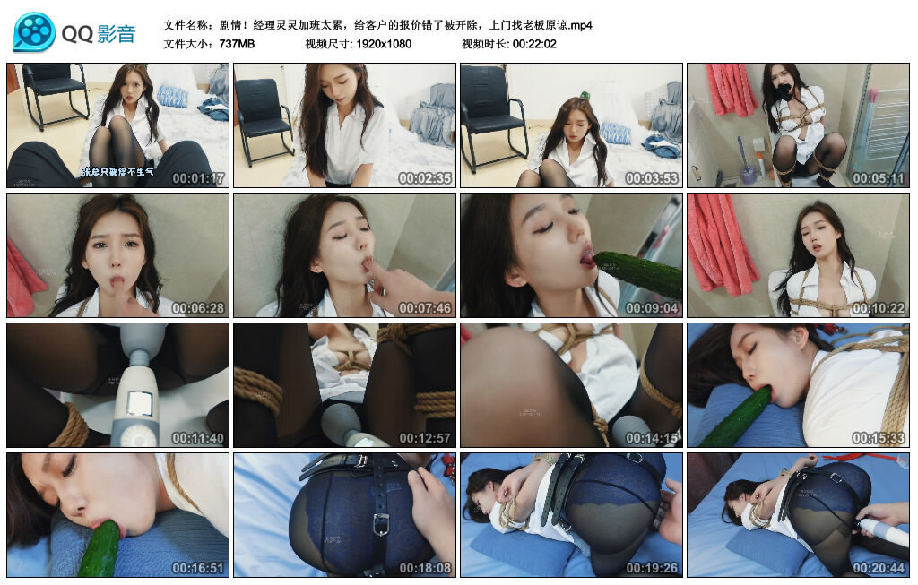 剧情！经理灵灵加班太累，给客户的报价错了被开除，上门找老板-BD绳艺资源