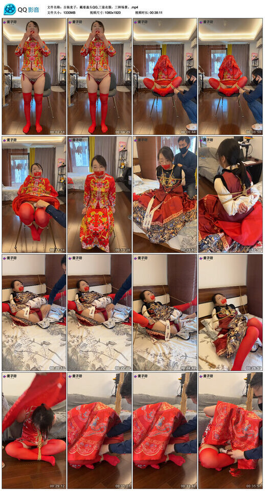 古装麦子，戴着盖头QG,三套衣服，三种场景。-BD绳艺资源