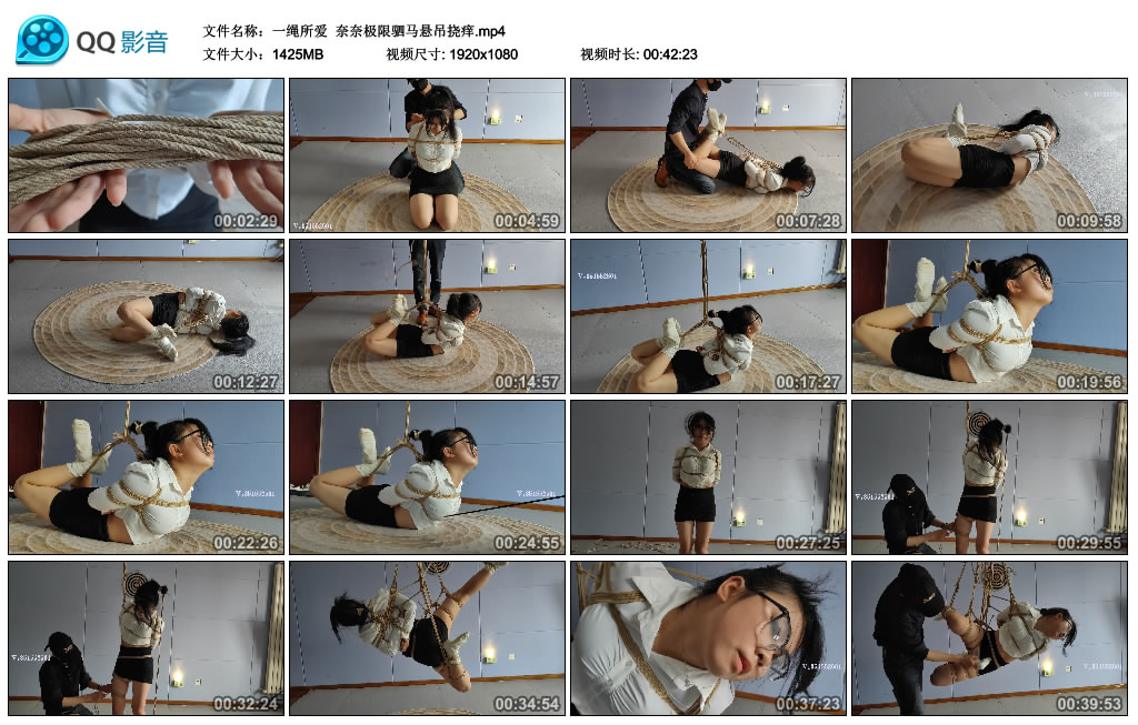 【一绳所爱】 奈奈极限驷马悬吊挠痒-BD绳艺资源