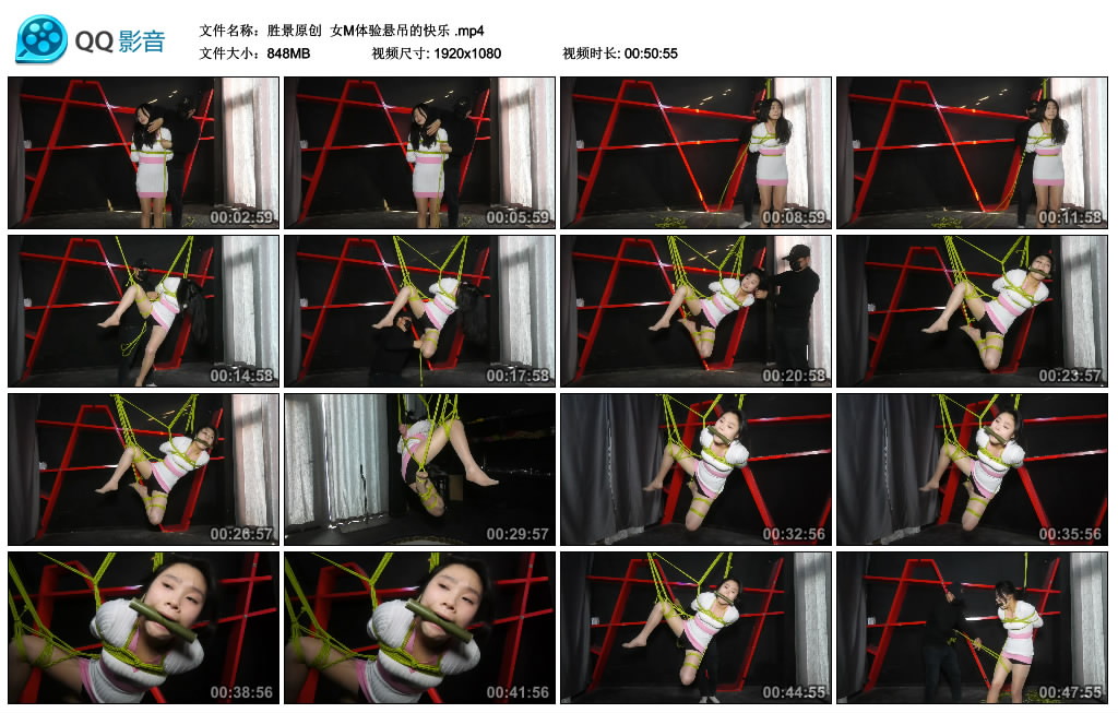 【胜景原创】 女M体验悬吊的快乐-BD绳艺资源