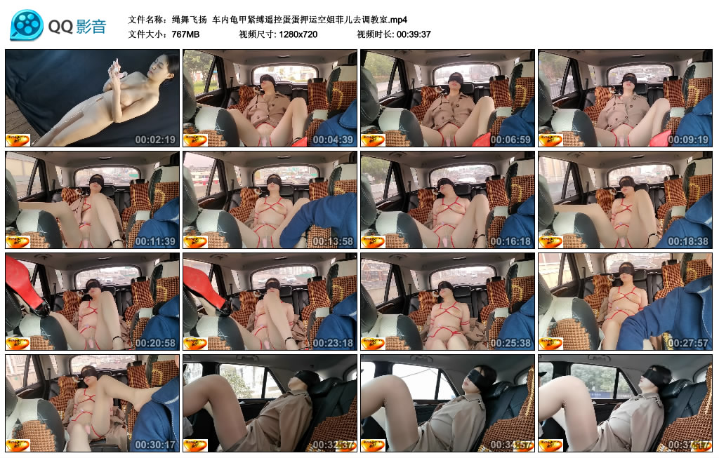 【绳舞飞扬】 车内龟甲紧缚遥控蛋蛋押运空姐菲儿去调教室-BD绳艺资源