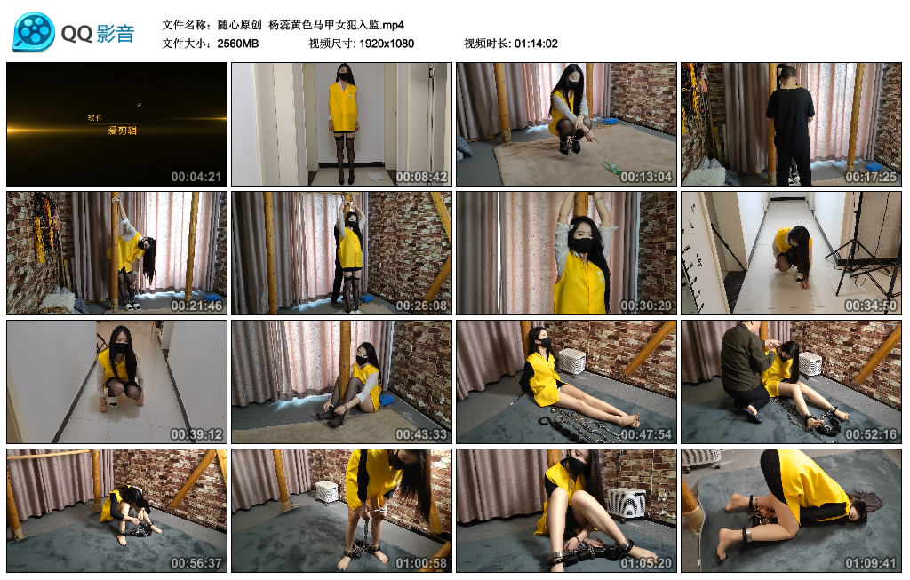【随心原创】 杨蕊黄色马甲女犯入监-BD绳艺资源