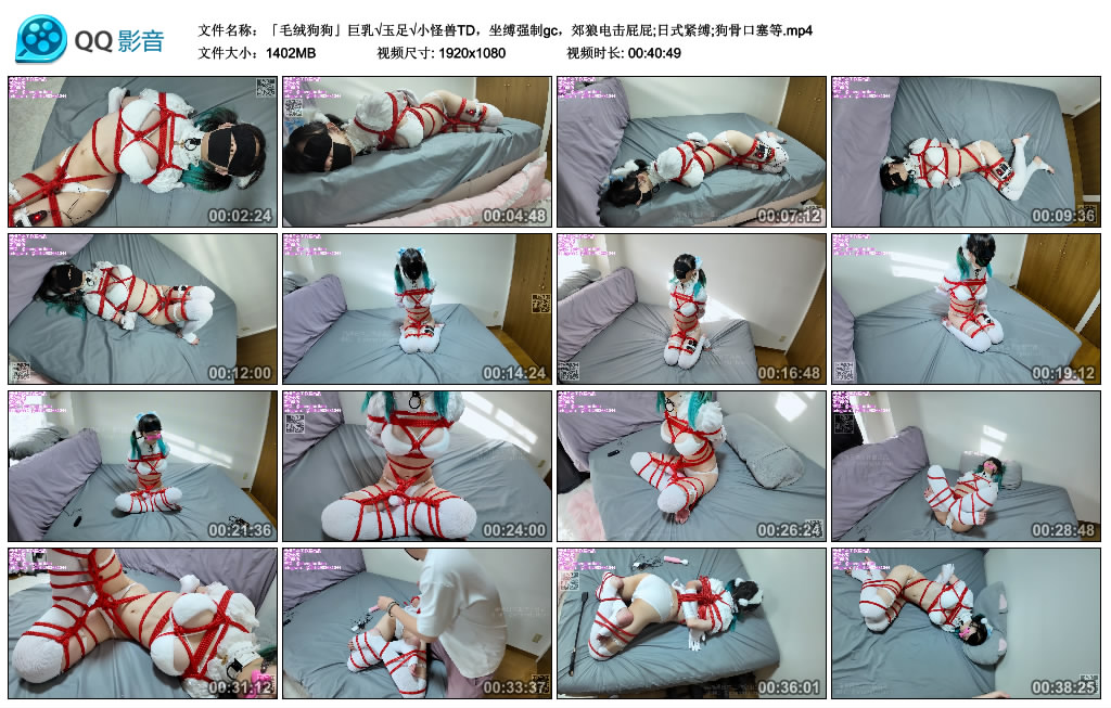 「毛绒狗狗」√玉足√小怪兽TD，坐缚强制gc，郊狼电击屁屁;日式紧缚;狗骨口塞等-BD绳艺资源