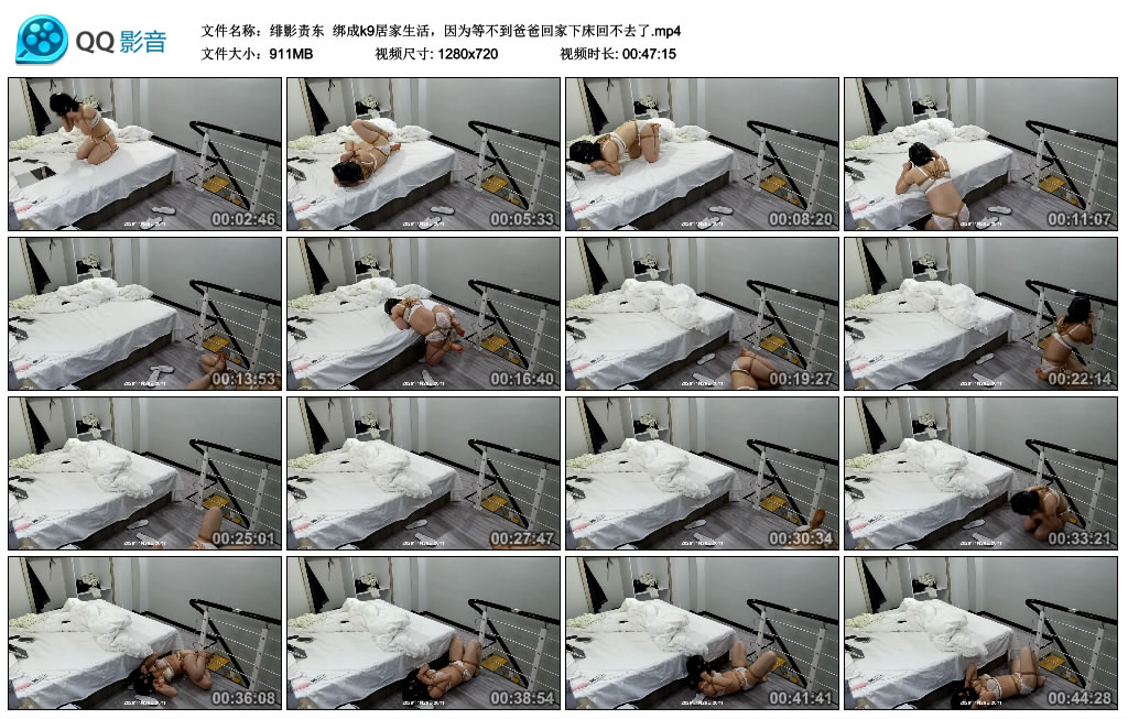 【绯影责东】 绑成k9居家生活，因为等不到爸爸回家下床回不去了-BD绳艺资源