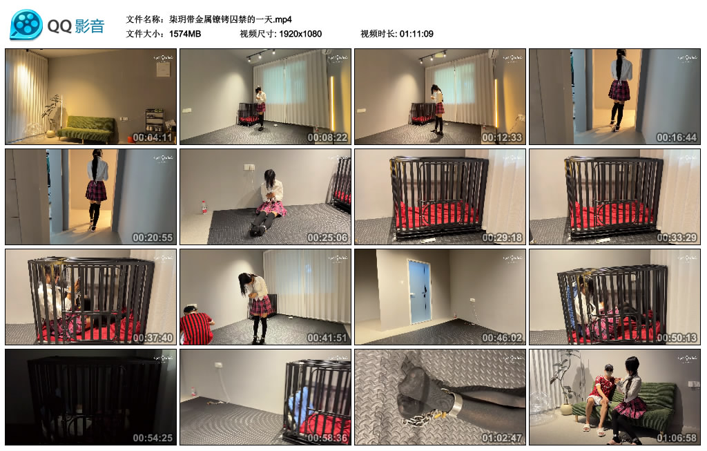 胖虎摄影-柒玥带金属镣铐囚禁的一天-BD绳艺资源